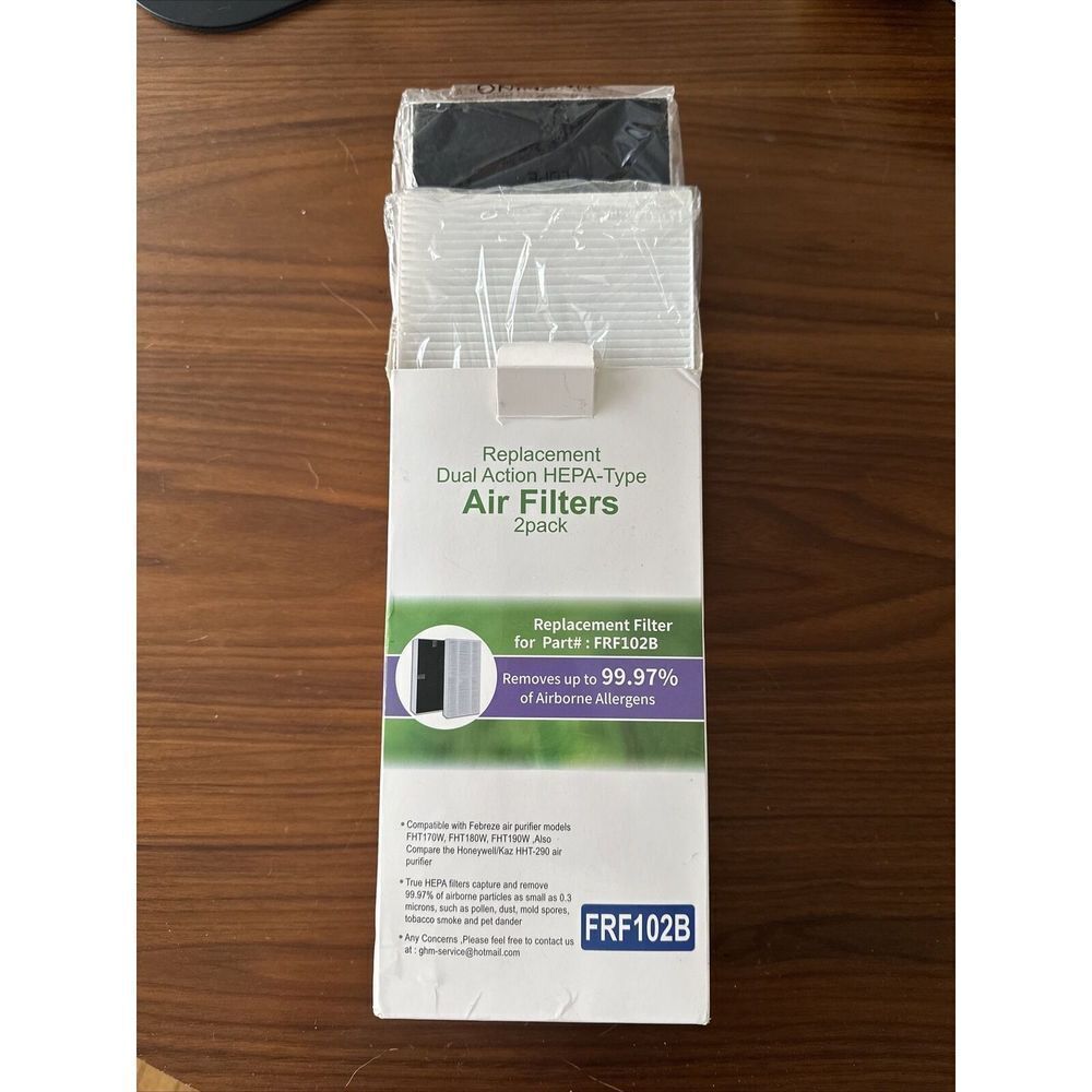 GHM True HEPA Replacement Filter 2-Pack 3-in-1 For Febreze Air Purifier FRF102B